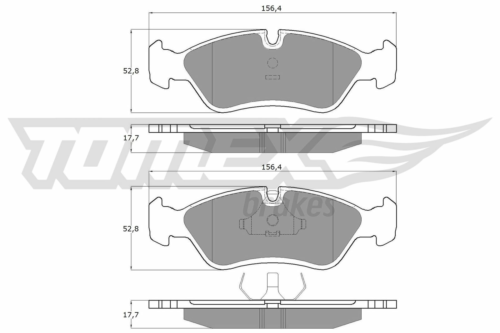 Sada brzdových destiček, kotoučová brzda TOMEX Brakes